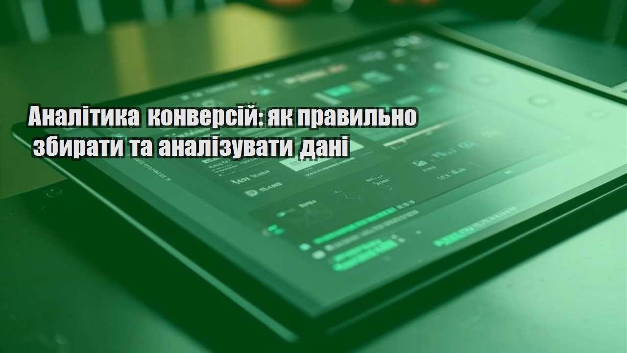 analityka konversij yak pravylno zbyraty ta analizuvaty dani