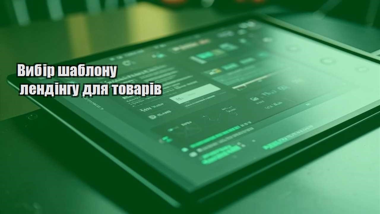 vybir shablonu lendingu dlya tovariv