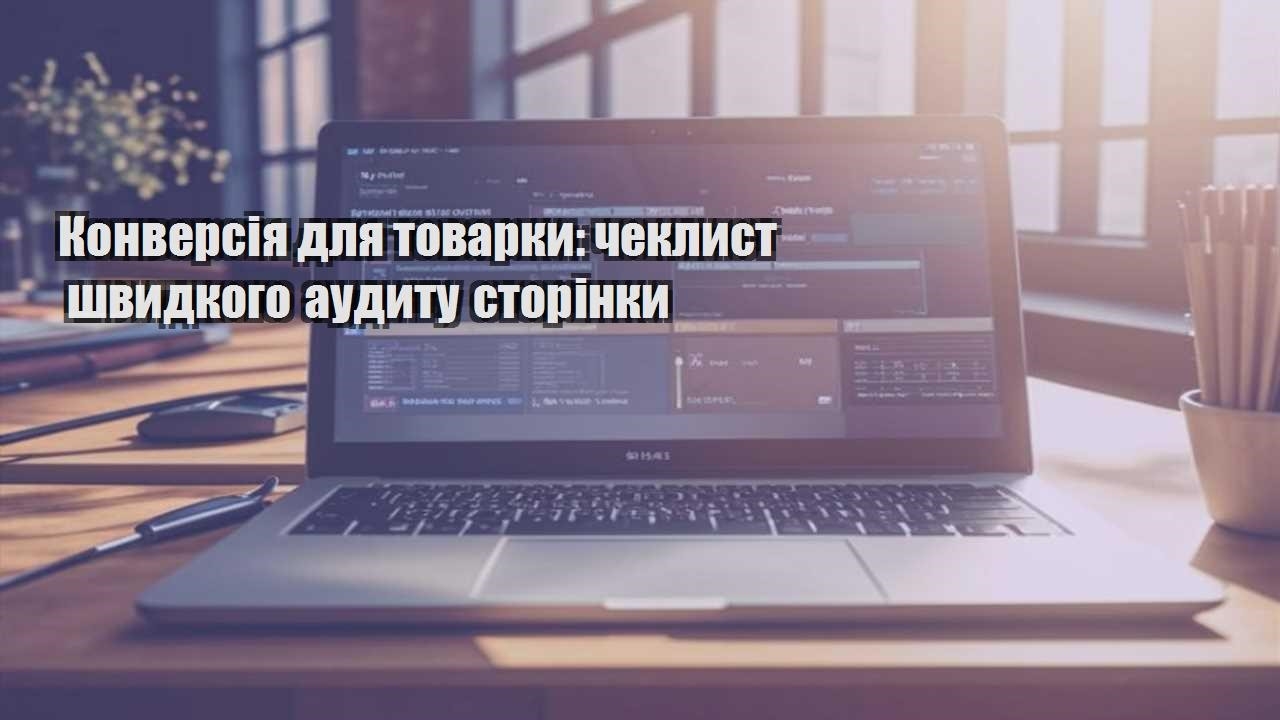 konversiya dlya tovarky cheklyst shvydkogo audytu storinky