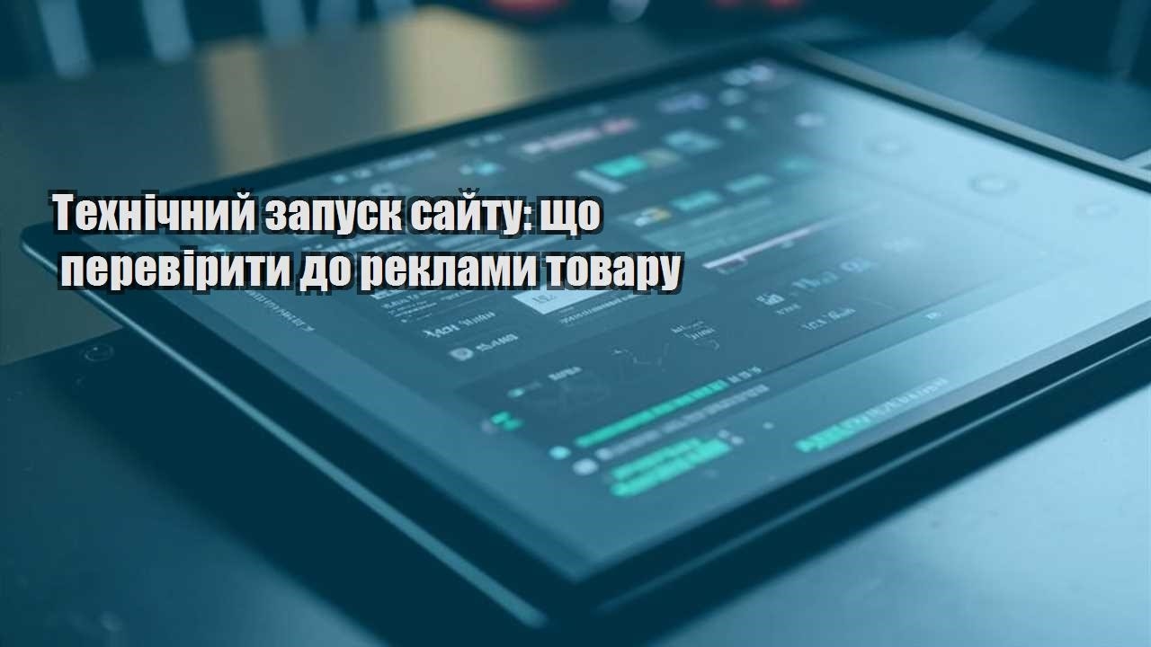 tehnichnyj zapusk sajtu shho pereviryty do reklamy tovaru