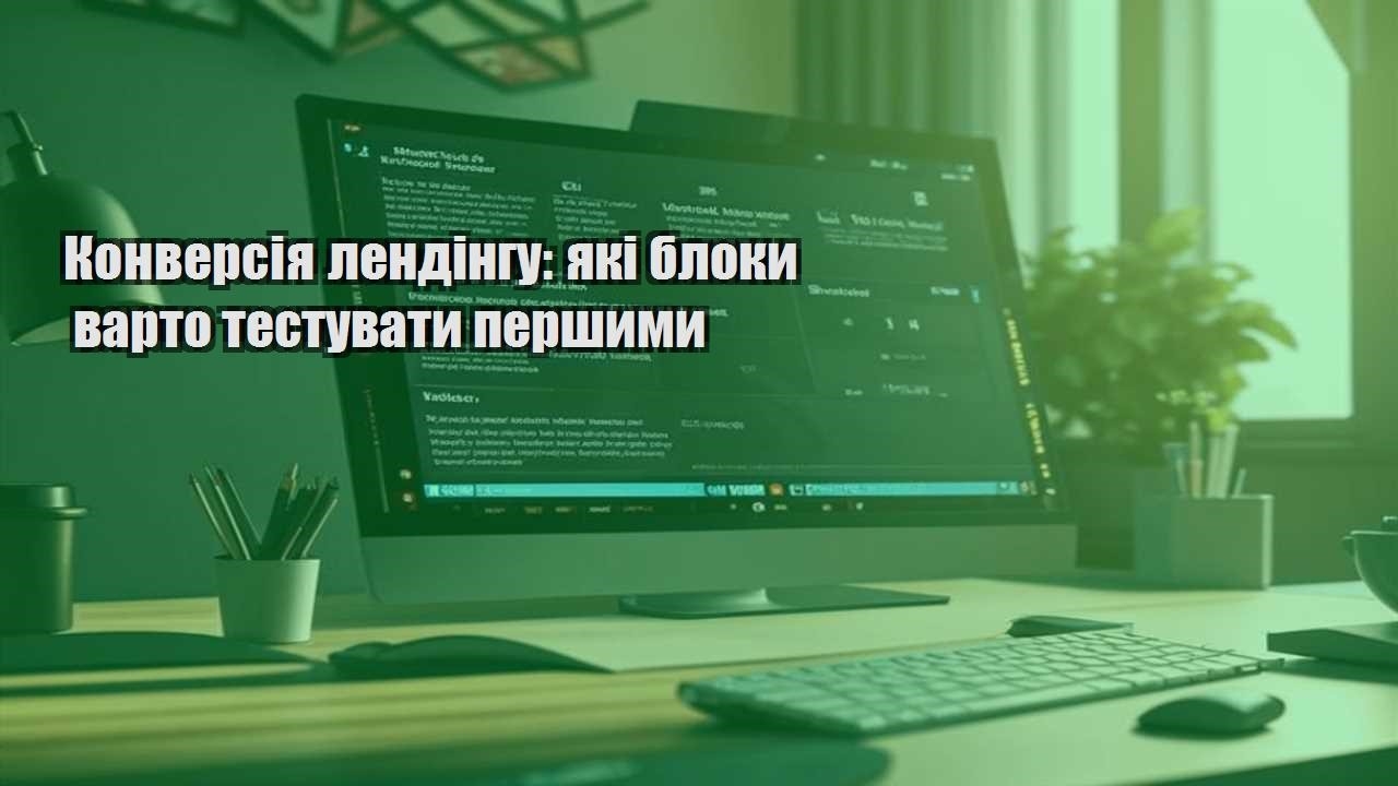 konversiya lendingu yaki bloky varto testuvaty pershymy