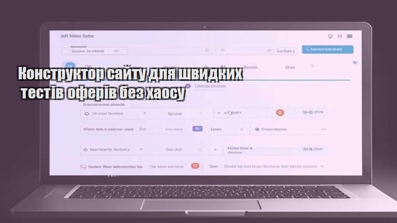 konstruktor sajtu dlya shvydkyh testiv oferiv bez haosu