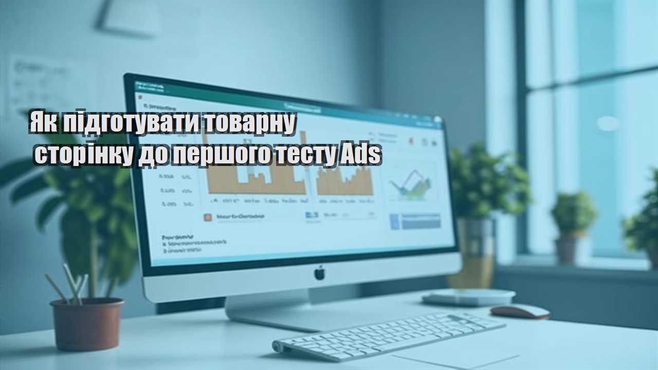 yak pidgotuvaty tovarnu storinku do pershogo testu ads