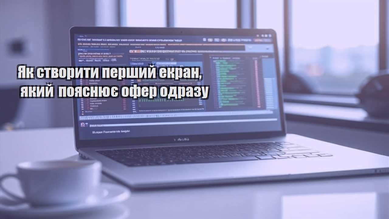 yak stvoryty pershyj ekran yakyj poyasnyuye ofer odrazu
