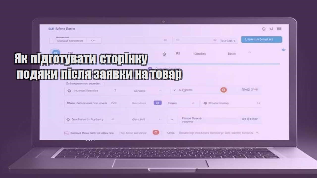 yak pidgotuvaty storinku podyaky pislya zayavky na tovar